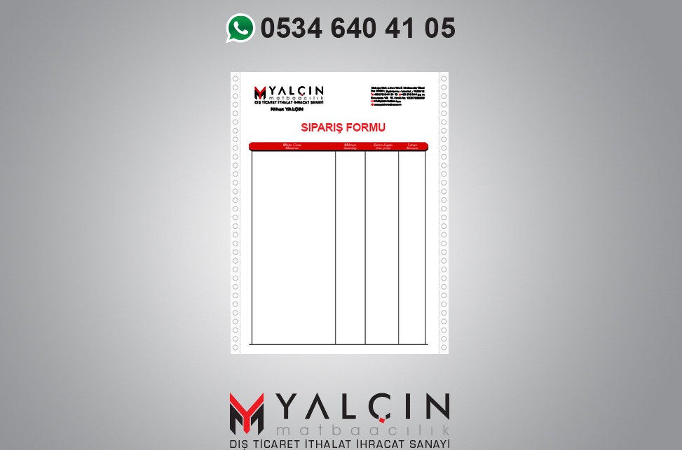 Sürekli Form A4 YMSA4-5053 (250 Adet 1+1)