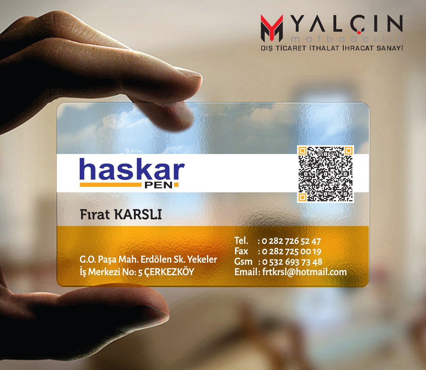 Pimapen, Cam Balkon Şeffaf Kartvizit YM-1172
